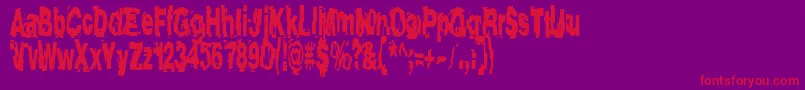 Aftershock Font – Red Fonts on Purple Background