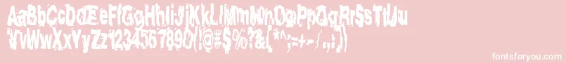 Aftershock Font – White Fonts on Pink Background