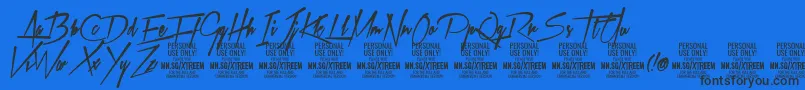 XtreemfatPersonalUse Font – Black Fonts on Blue Background