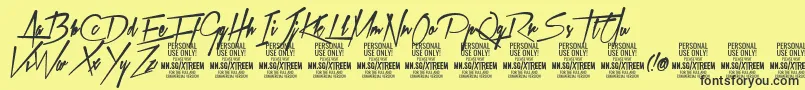 XtreemfatPersonalUse Font – Black Fonts on Yellow Background