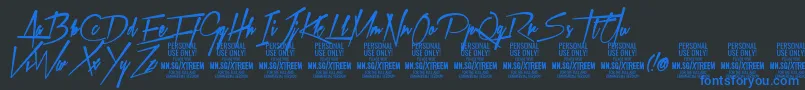XtreemfatPersonalUse Font – Blue Fonts on Black Background
