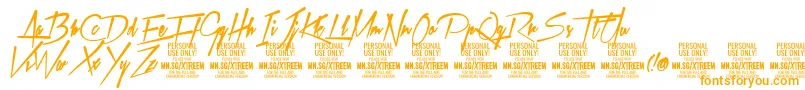 XtreemfatPersonalUse Font – Orange Fonts on White Background