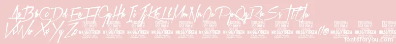 XtreemfatPersonalUse Font – White Fonts on Pink Background