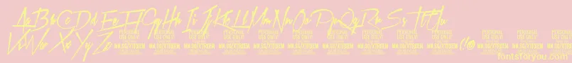 XtreemfatPersonalUse Font – Yellow Fonts on Pink Background