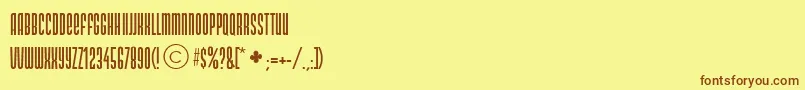 Dsnarxc Font – Brown Fonts on Yellow Background