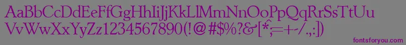 LynnelightdbNormal Font – Purple Fonts on Gray Background