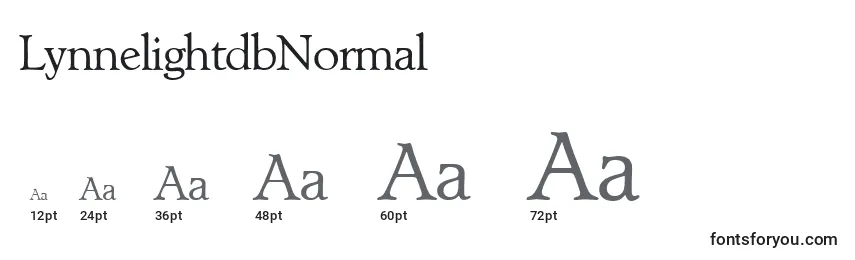 LynnelightdbNormal font sizes