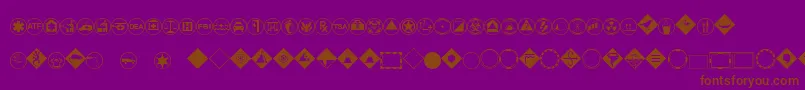 EsriErsOperationsS1 Font – Brown Fonts on Purple Background