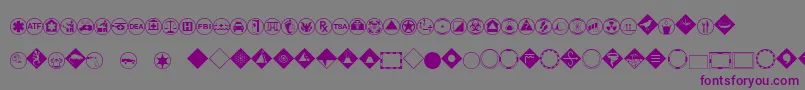 EsriErsOperationsS1 Font – Purple Fonts on Gray Background