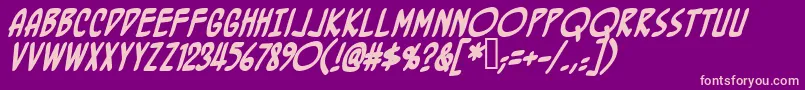 Bottrbb Font – Pink Fonts on Purple Background