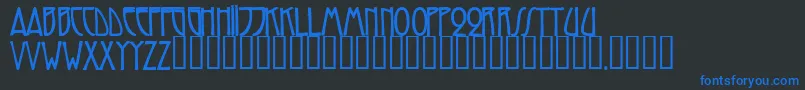 TrilliumcapssskBold Font – Blue Fonts on Black Background