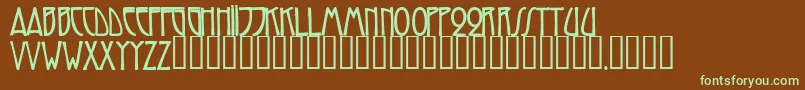 TrilliumcapssskBold Font – Green Fonts on Brown Background