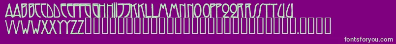 TrilliumcapssskBold Font – Green Fonts on Purple Background