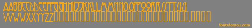 TrilliumcapssskBold Font – Orange Fonts on Gray Background