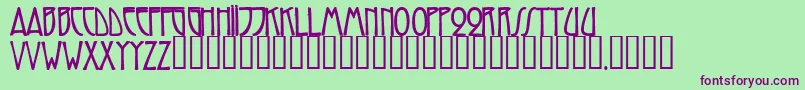 TrilliumcapssskBold Font – Purple Fonts on Green Background