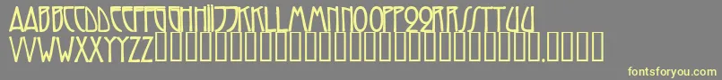 TrilliumcapssskBold Font – Yellow Fonts on Gray Background