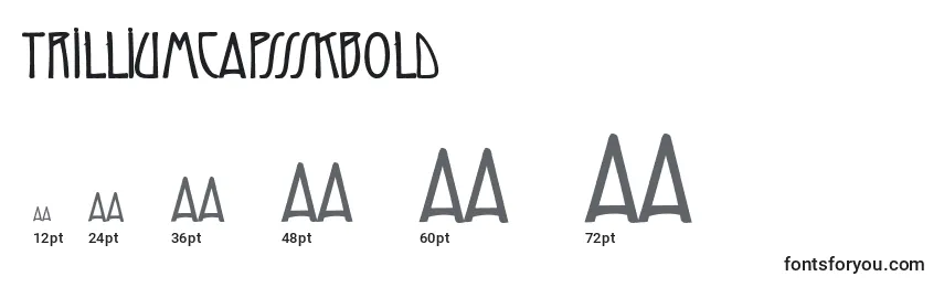 TrilliumcapssskBold Font Sizes