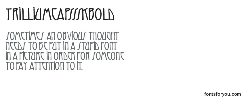 Review of the TrilliumcapssskBold Font
