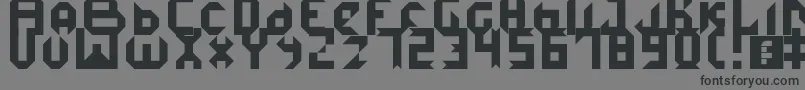 フォントIceDemon – 黒い文字の灰色の背景