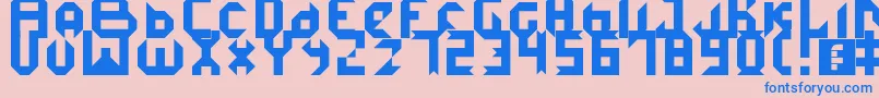 IceDemon Font – Blue Fonts on Pink Background