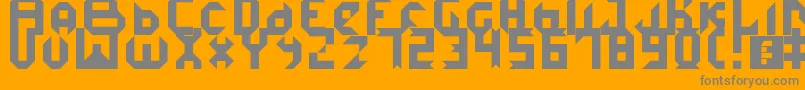 IceDemon Font – Gray Fonts on Orange Background