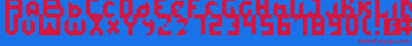 IceDemon Font – Red Fonts on Blue Background