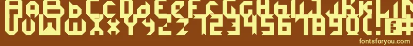 Шрифт IceDemon – жёлтые шрифты на коричневом фоне