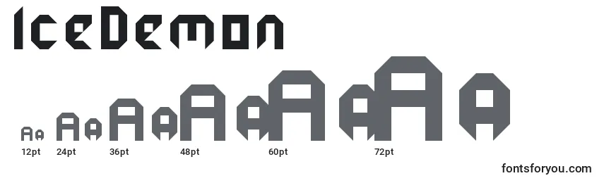 IceDemon Font Sizes