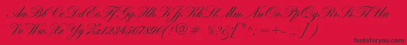 Hogarthscriptc Font – Black Fonts on Red Background