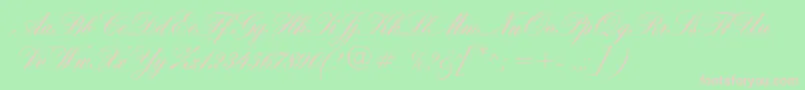 Hogarthscriptc Font – Pink Fonts on Green Background