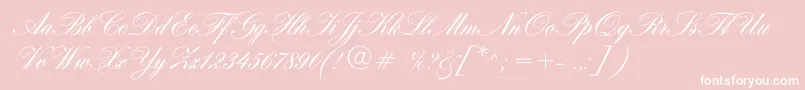 Hogarthscriptc Font – White Fonts on Pink Background