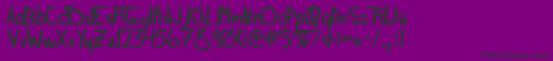 Doughn Font – Black Fonts on Purple Background