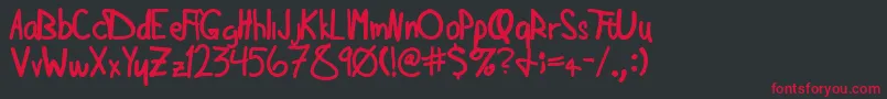 Doughn Font – Red Fonts on Black Background