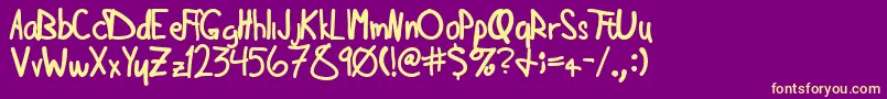 Lisätietoja Doughn-fontista Doughn-fontti – keltaiset fontit violetilla taustalla