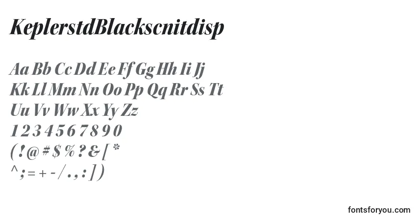 Шрифт KeplerstdBlackscnitdisp – алфавит, цифры, специальные символы