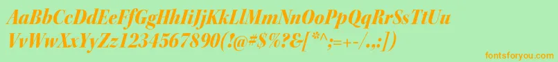 KeplerstdBlackscnitdisp Font – Orange Fonts on Green Background