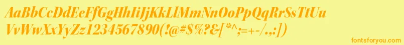 KeplerstdBlackscnitdisp Font – Orange Fonts on Yellow Background