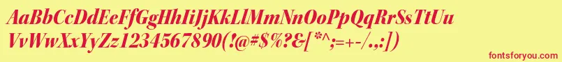 KeplerstdBlackscnitdisp Font – Red Fonts on Yellow Background