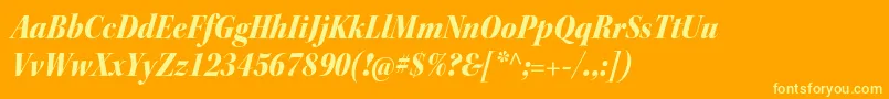 KeplerstdBlackscnitdisp Font – Yellow Fonts on Orange Background