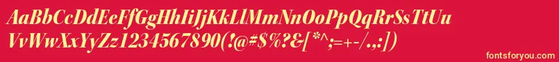 KeplerstdBlackscnitdisp Font – Yellow Fonts on Red Background