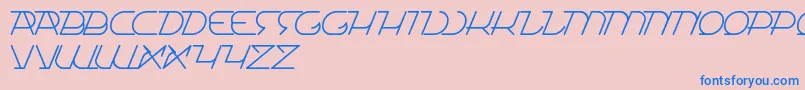 TrueSelfReliant Font – Blue Fonts on Pink Background