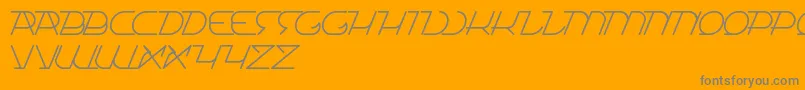 TrueSelfReliant-fontti – harmaat kirjasimet oranssilla taustalla