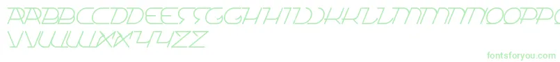 フォントTrueSelfReliant – 白い背景に緑のフォント