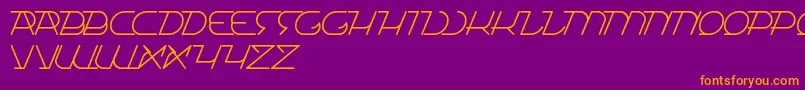 TrueSelfReliant-fontti – oranssit fontit violetilla taustalla