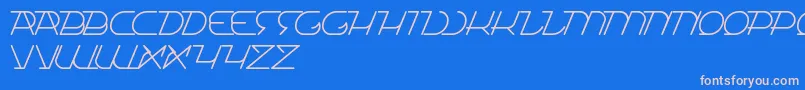 フォントTrueSelfReliant – ピンクの文字、青い背景