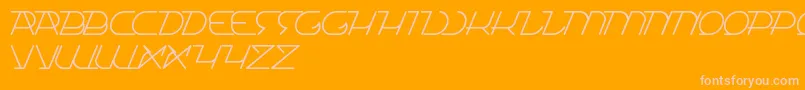 TrueSelfReliant Font – Pink Fonts on Orange Background
