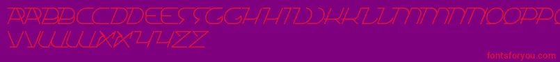TrueSelfReliant Font – Red Fonts on Purple Background