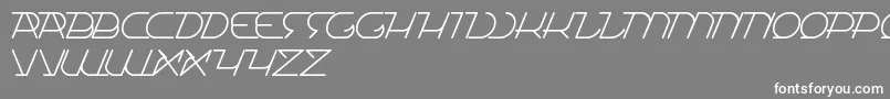 フォントTrueSelfReliant – 灰色の背景に白い文字