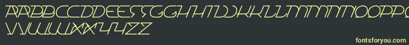 TrueSelfReliant-fontti – keltaiset fontit mustalla taustalla