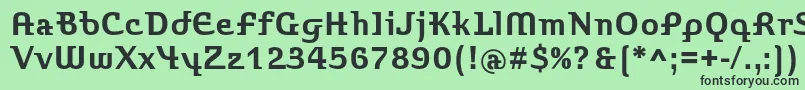 StroganovcBold Font – Black Fonts on Green Background